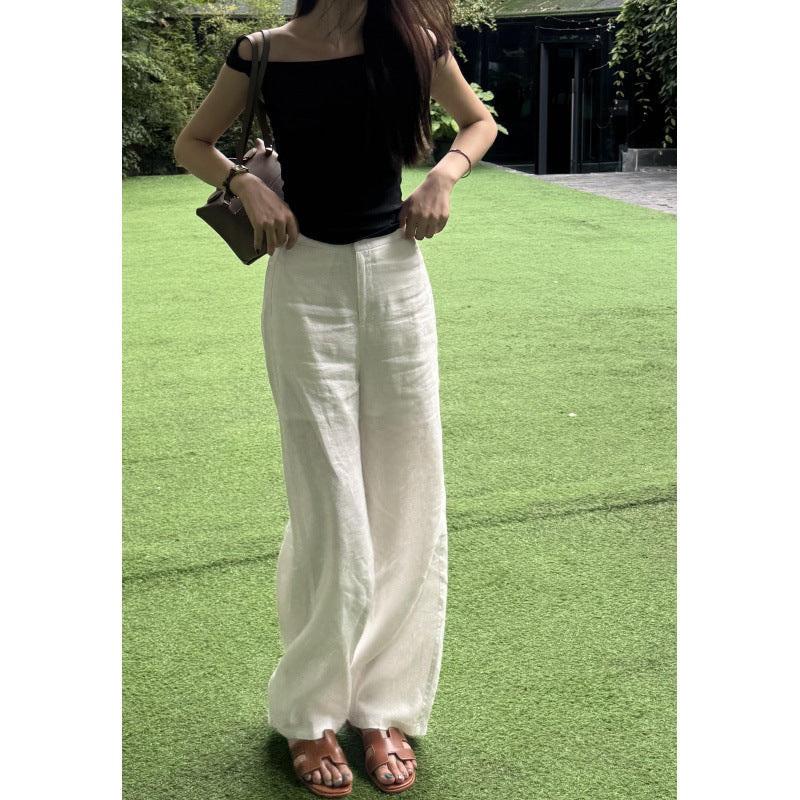 Linen Pants Summer New Style Casual Pants Slimming Leg-Lengthening
