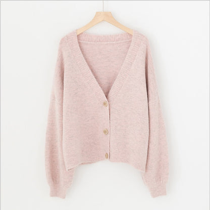 Autumn Winter Women Sweater Cardigans Oversize V neck Knit Cardigans Girls Outwear Korean Chic Tops