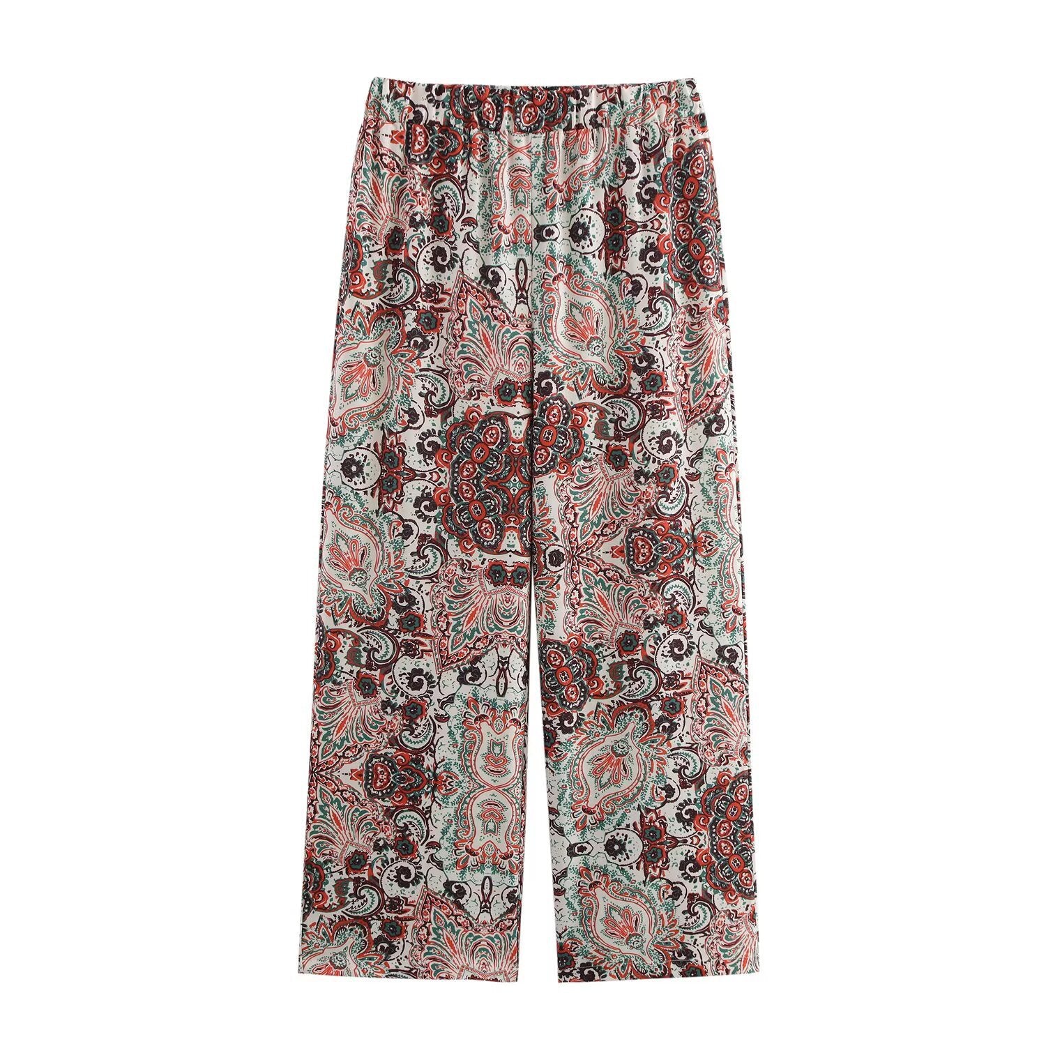 Julia Printed Wide Leg Trousers