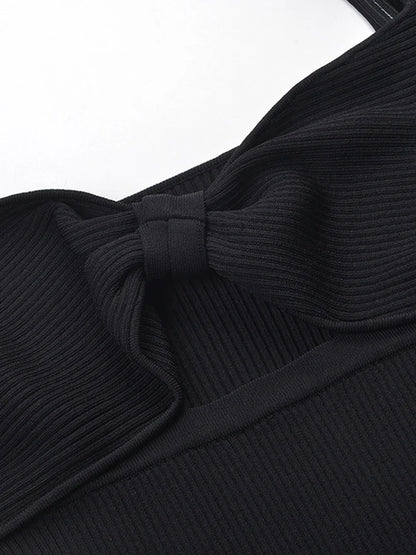 women fashion Jersey dress square collar flare sleeve hollow out medium strech slim female autumn dresses
