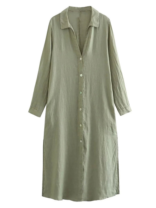 Women Long Sleeve Midi Casual Dresses