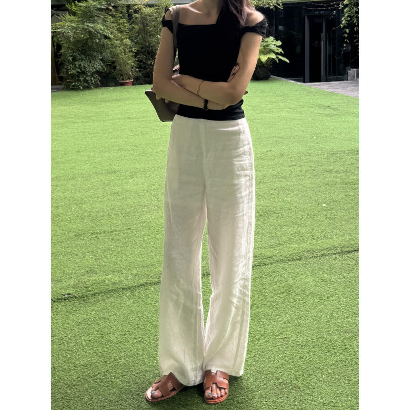 Linen Pants Summer New Style Casual Pants Slimming Leg-Lengthening