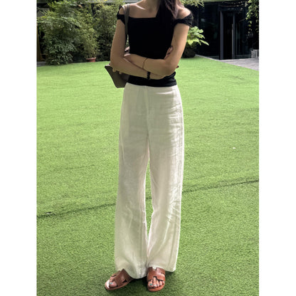 Linen Pants Summer New Style Casual Pants Slimming Leg-Lengthening
