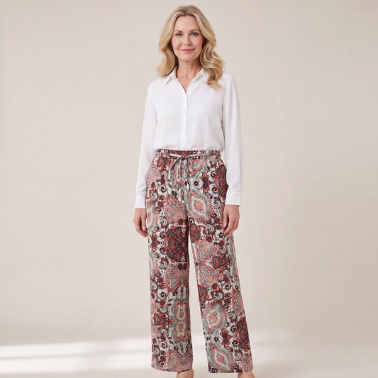 Julia Printed Wide Leg Trousers