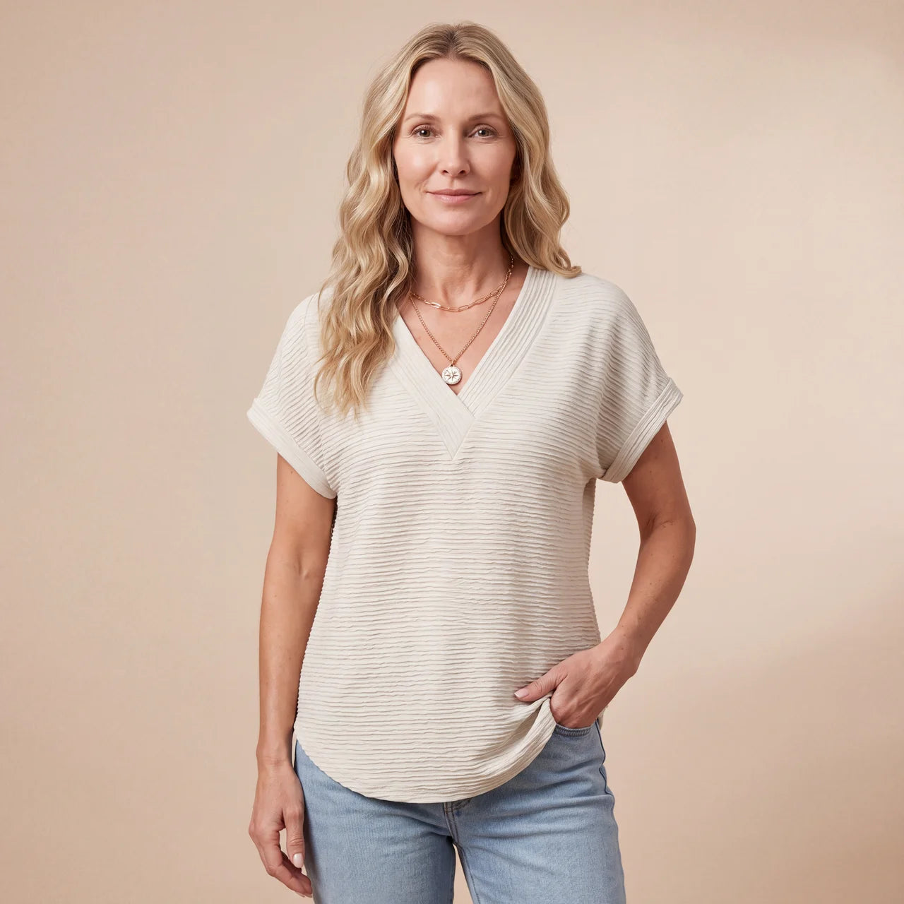 Sylvie V-Hals Top